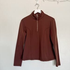 Nils Robin 1/4 Zip Jacket Brown Large